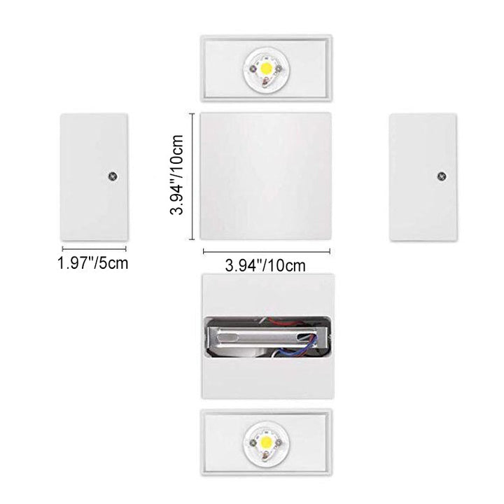 Minimalist Cube Aluminum Waterproof LED Wall Sconce