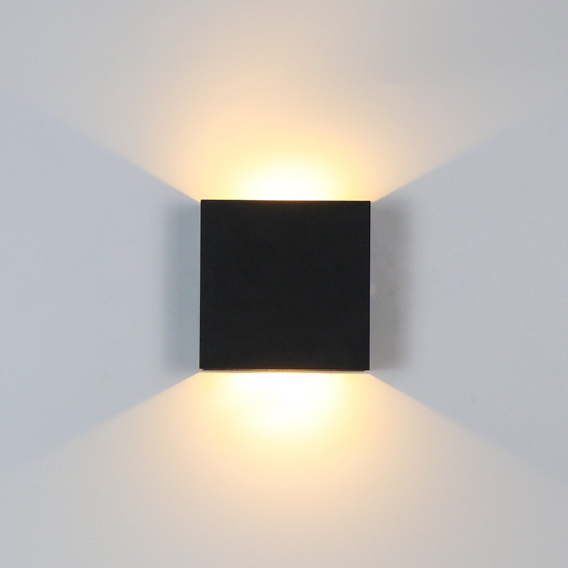 Minimalist Cube Aluminum Waterproof LED Wall Sconce