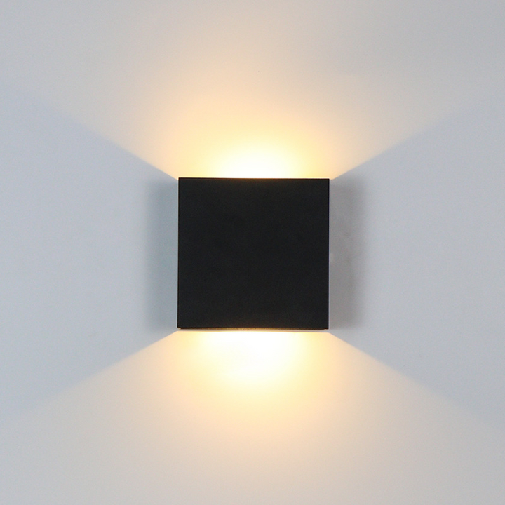 Minimalist Cube Aluminum Waterproof LED Wall Sconce