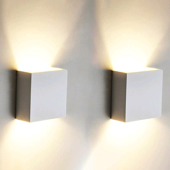 Minimalist Cube Aluminum Waterproof LED Wall Sconce