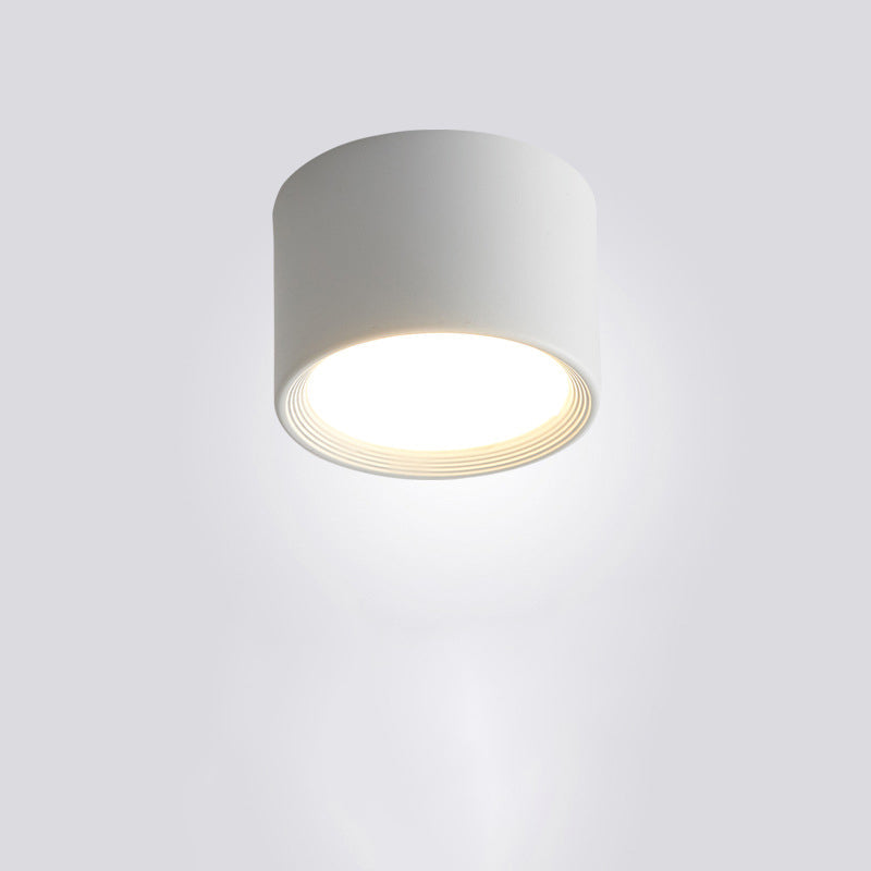 Minimalist Cylinder Aluminum LED Flush Mount Ceiling 2