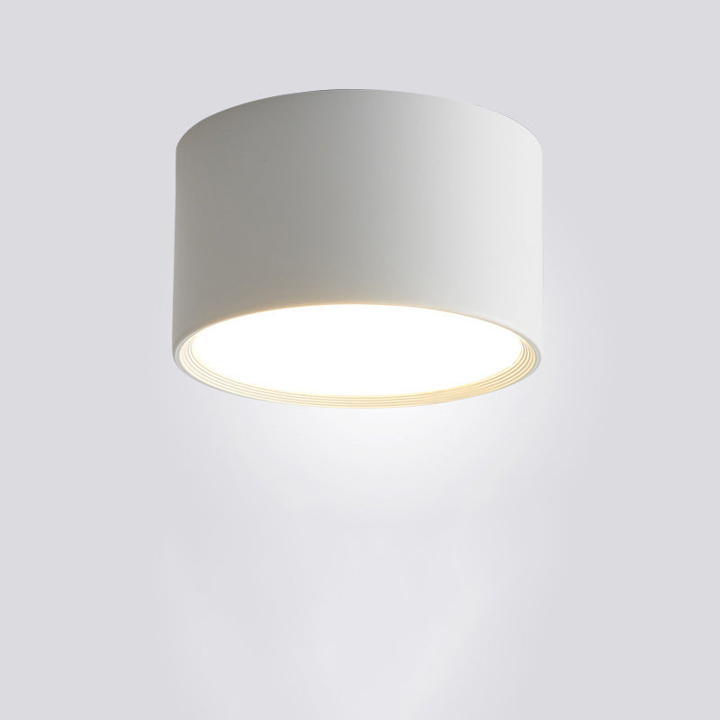 Minimalist Cylinder Aluminum LED Flush Mount Ceiling 2