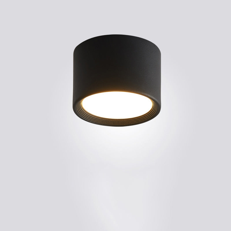 Minimalist Cylinder Aluminum LED Flush Mount Ceiling 2