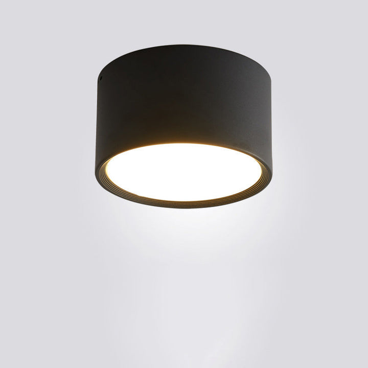 Minimalist Cylinder Aluminum LED Flush Mount Ceiling 2