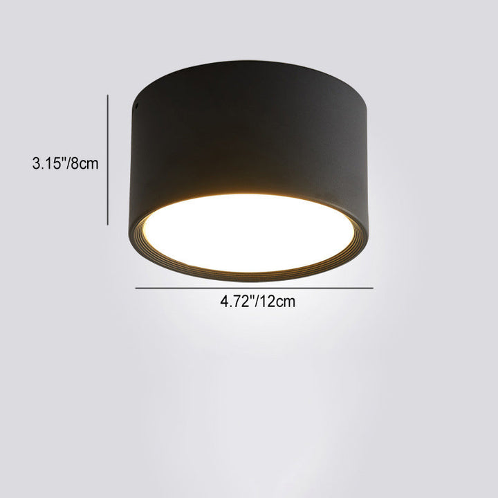 Minimalist Cylinder Aluminum LED Flush Mount Ceiling 2
