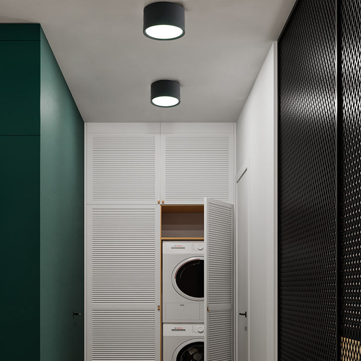 Minimalist Cylinder Aluminum LED Flush Mount Ceiling 2