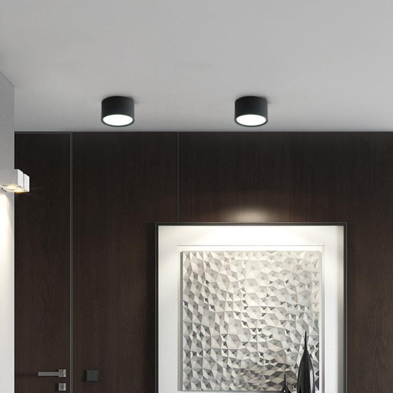 Minimalist Cylinder Aluminum LED Flush Mount Ceiling 2