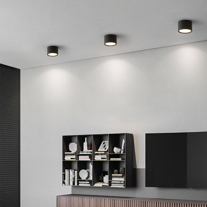 Minimalist Cylinder Aluminum LED Flush Mount Ceiling 2
