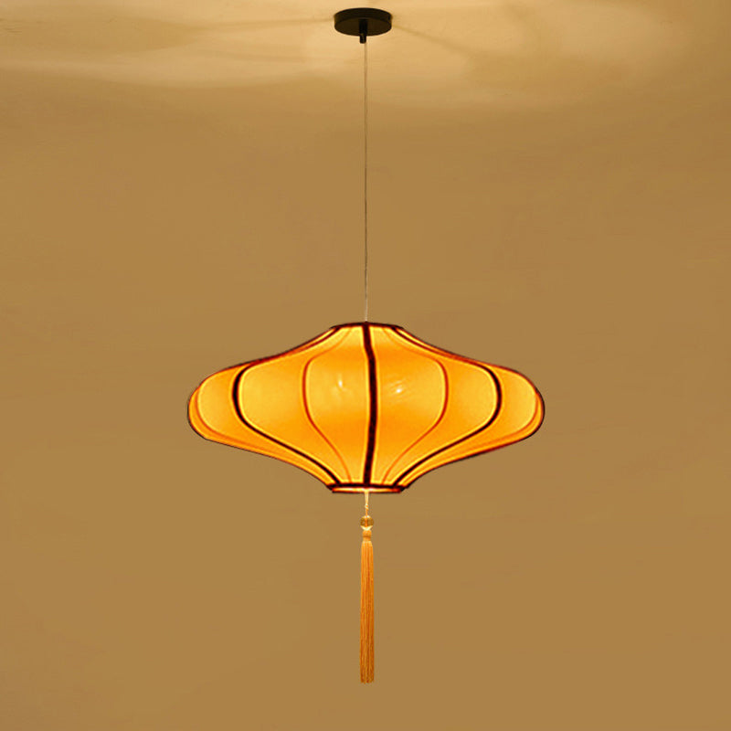 Traditional Lantern Fabric 3-Light Chandelier