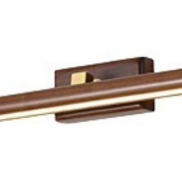 Traditional Cylindrical Walnut Rotatable LED Vanity Light