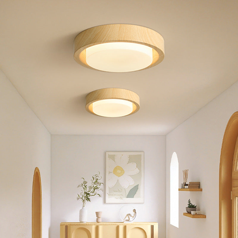 Contemporary Round Glass LED Flush Mount Ceiling Light