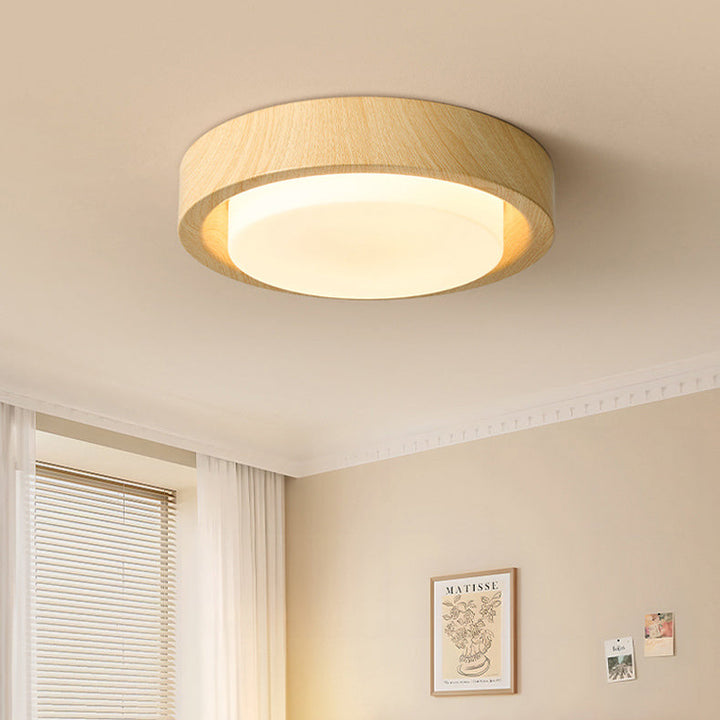 Contemporary Round Glass LED Flush Mount Ceiling Light