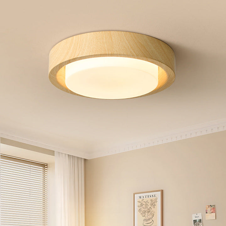 Contemporary Round Glass LED Flush Mount Ceiling Light