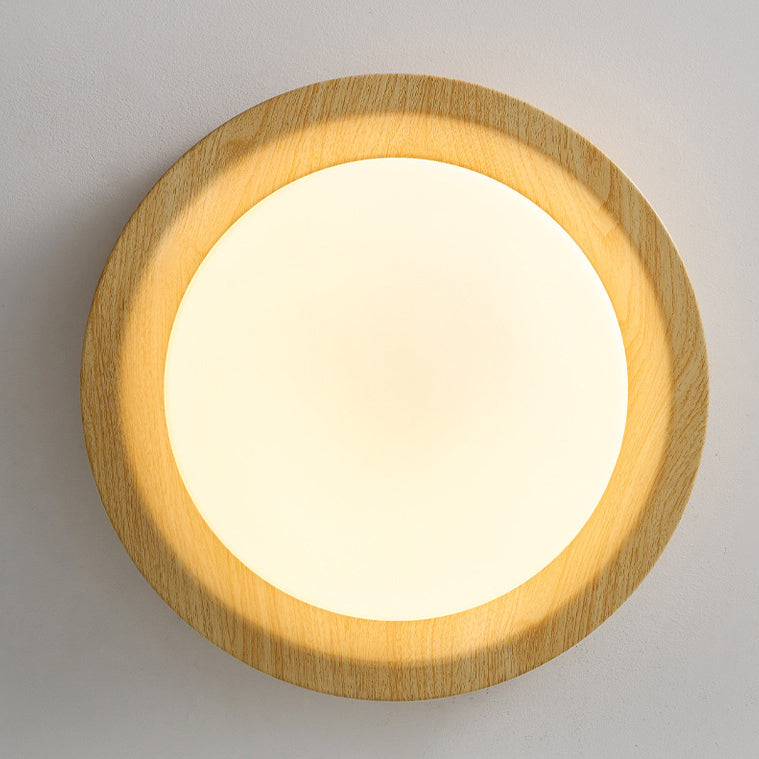 Contemporary Round Glass LED Flush Mount Ceiling Light