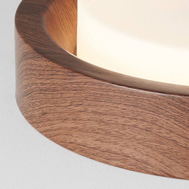 Contemporary Round Glass LED Flush Mount Ceiling Light