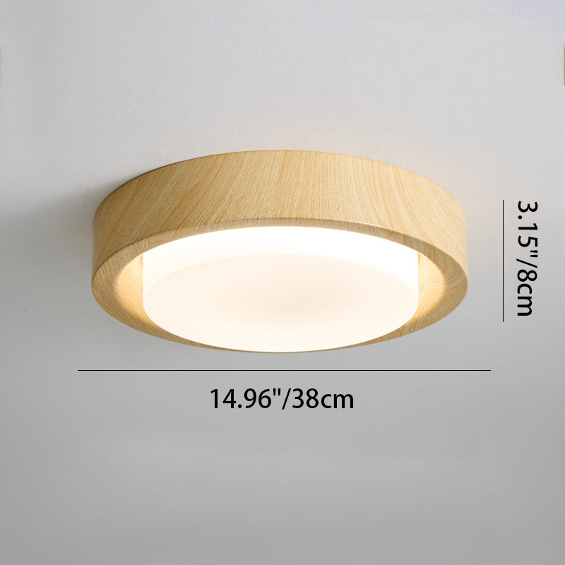 Contemporary Round Glass LED Flush Mount Ceiling Light