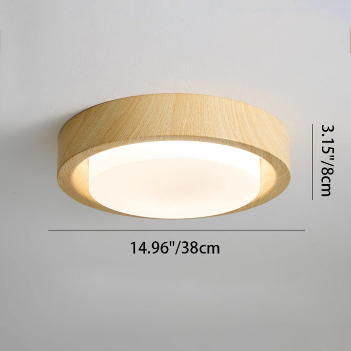 Contemporary Round Glass LED Flush Mount Ceiling Light