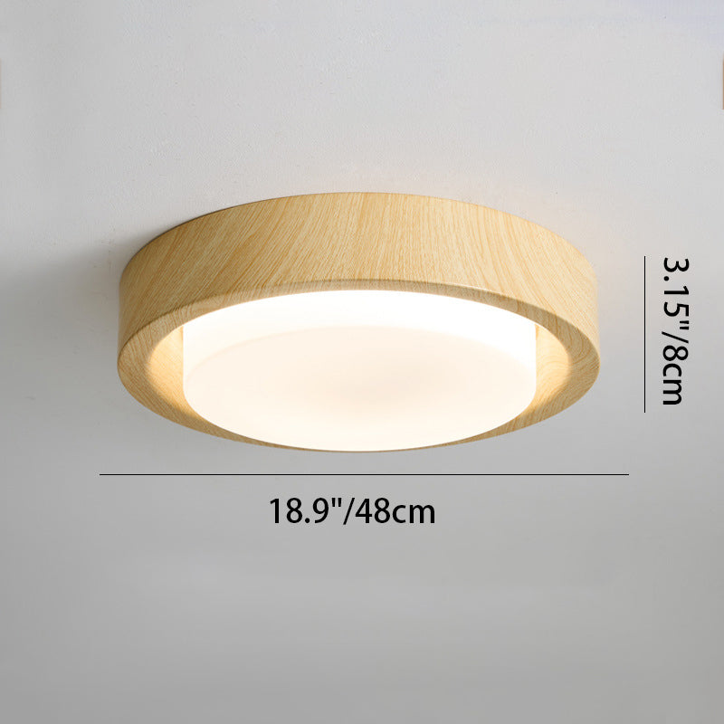 Contemporary Round Glass LED Flush Mount Ceiling Light