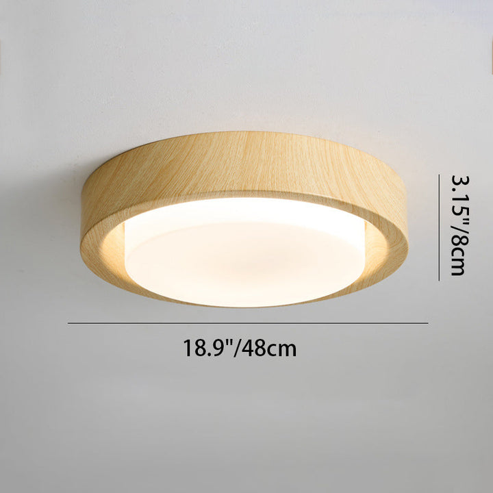 Contemporary Round Glass LED Flush Mount Ceiling Light
