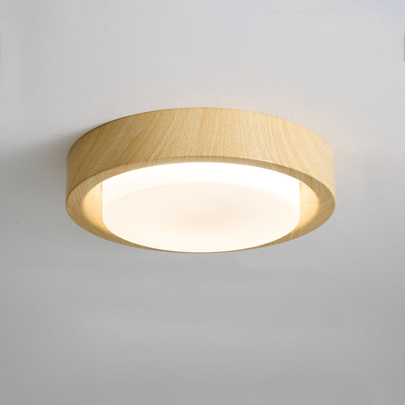 Contemporary Round Glass LED Flush Mount Ceiling Light