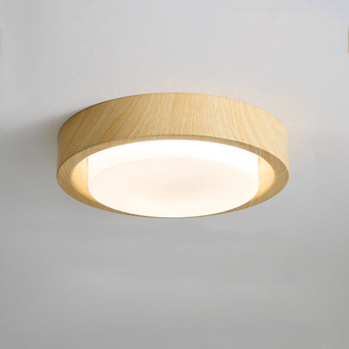 Contemporary Round Glass LED Flush Mount Ceiling Light