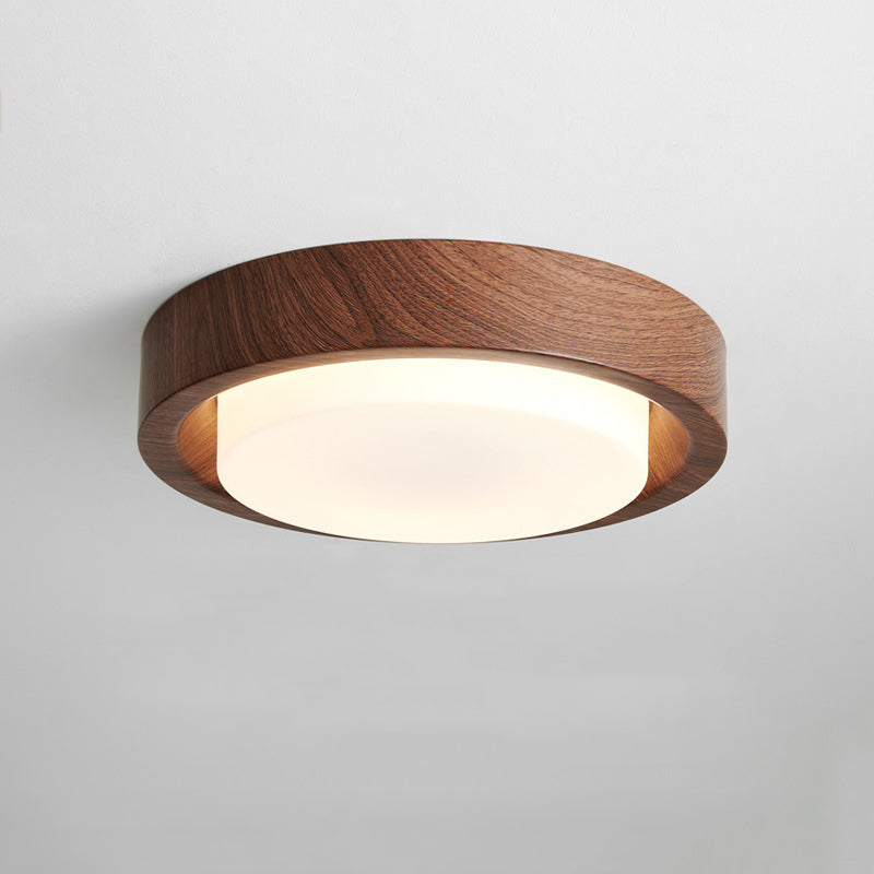 Contemporary Round Glass LED Flush Mount Ceiling Light