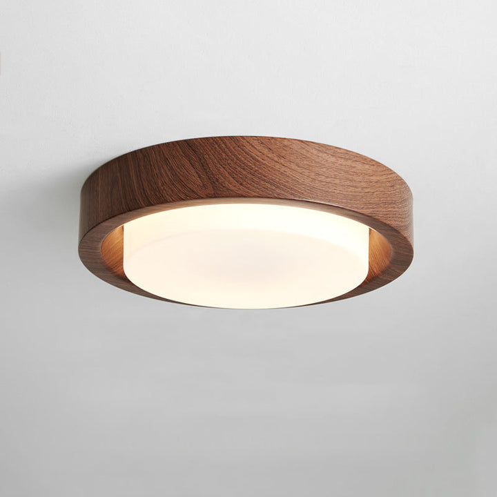 Contemporary Round Glass LED Flush Mount Ceiling Light