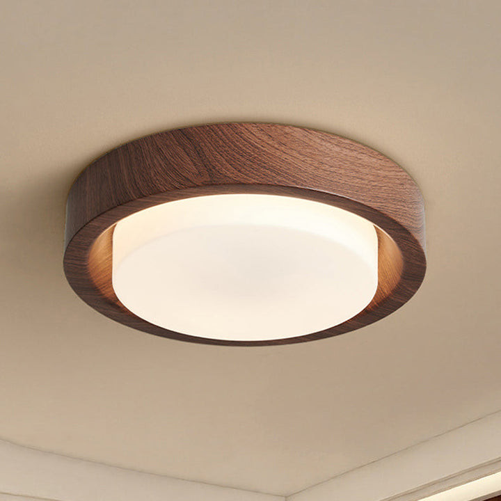 Contemporary Round Glass LED Flush Mount Ceiling Light
