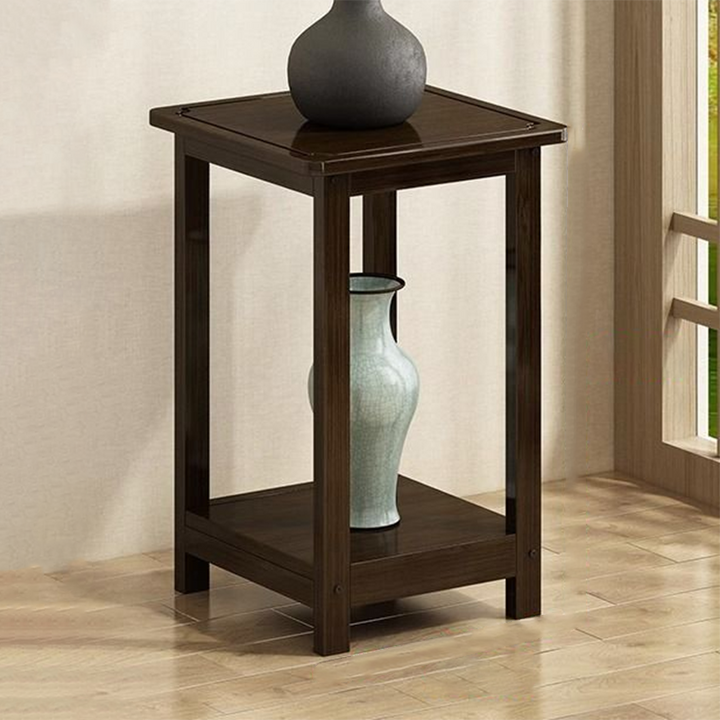 Traditional Square Bamboo Console Table