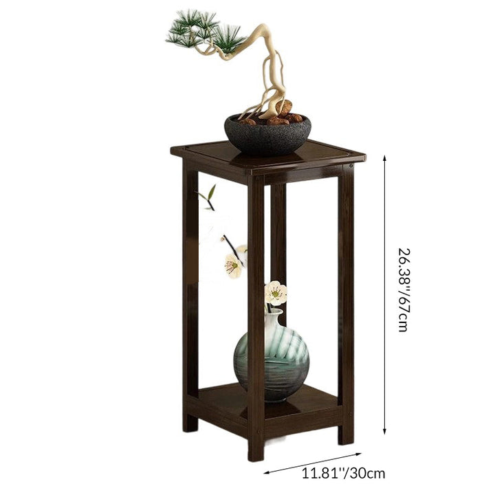 Traditional Square Bamboo Console Table