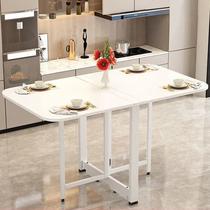 Minimalist Rectangular Iron Foldable Dining Table