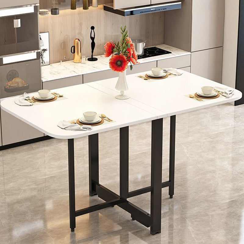 Minimalist Rectangular Iron Foldable Dining Table
