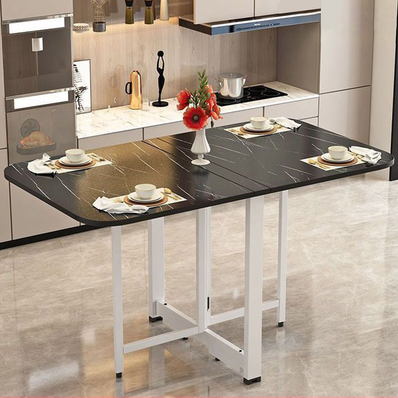 Minimalist Rectangular Iron Foldable Dining Table