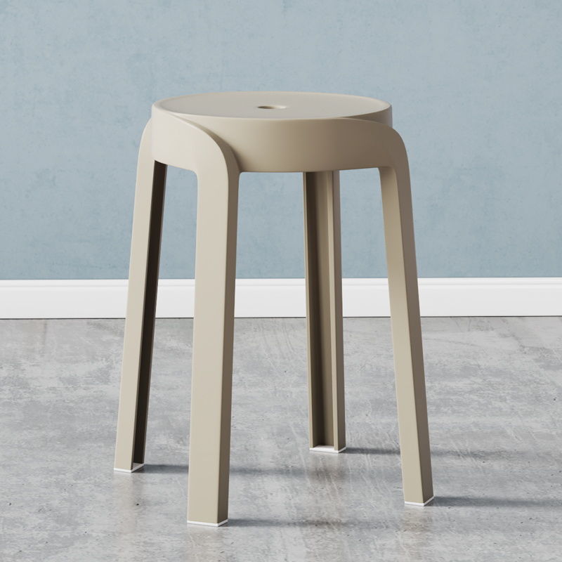 Contemporary Scandinavian Round PP Stackable Stool For Living Room