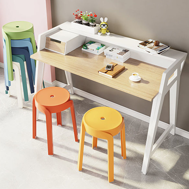 Contemporary Scandinavian Round PP Stackable Stool For Living Room