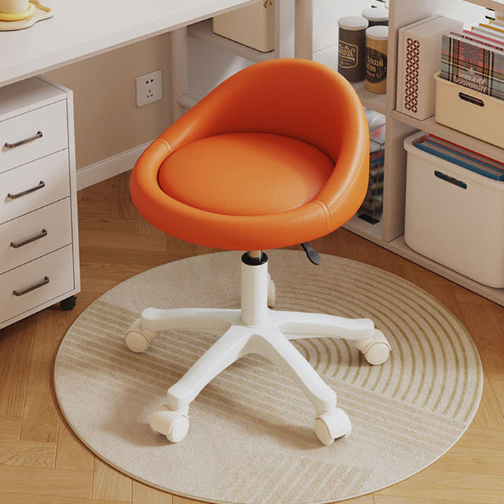 Nordic Round Leather Adjustable Vanity Stool