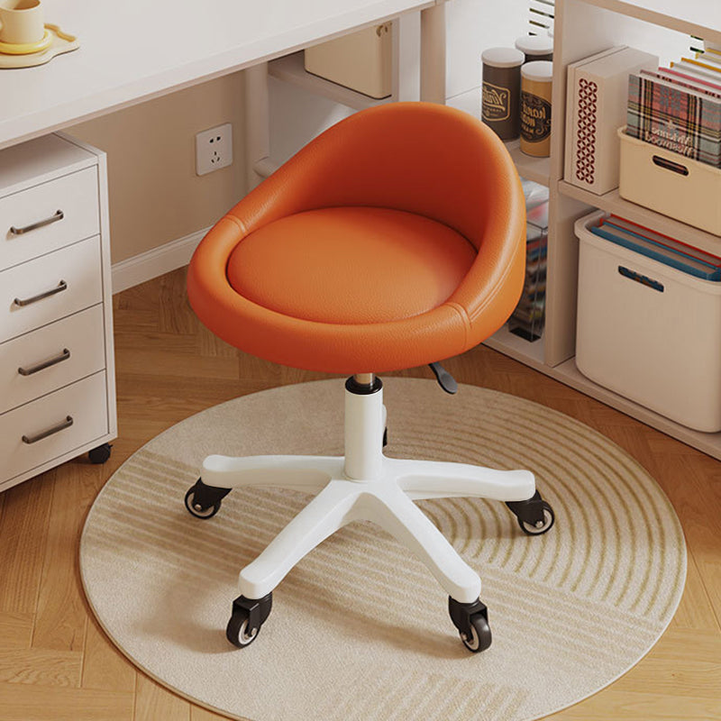 Nordic Round Leather Adjustable Vanity Stool