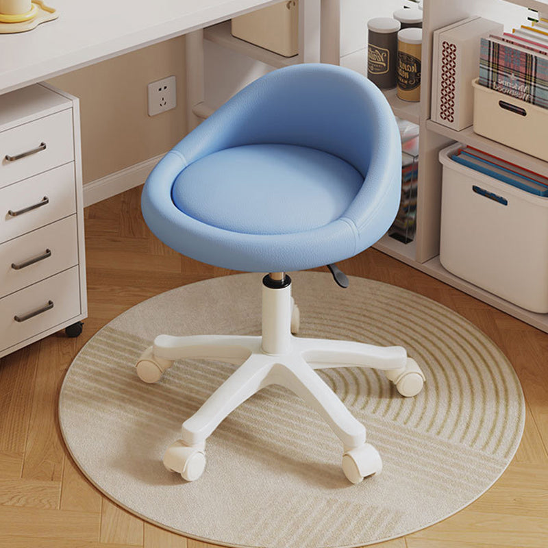 Nordic Round Leather Adjustable Vanity Stool