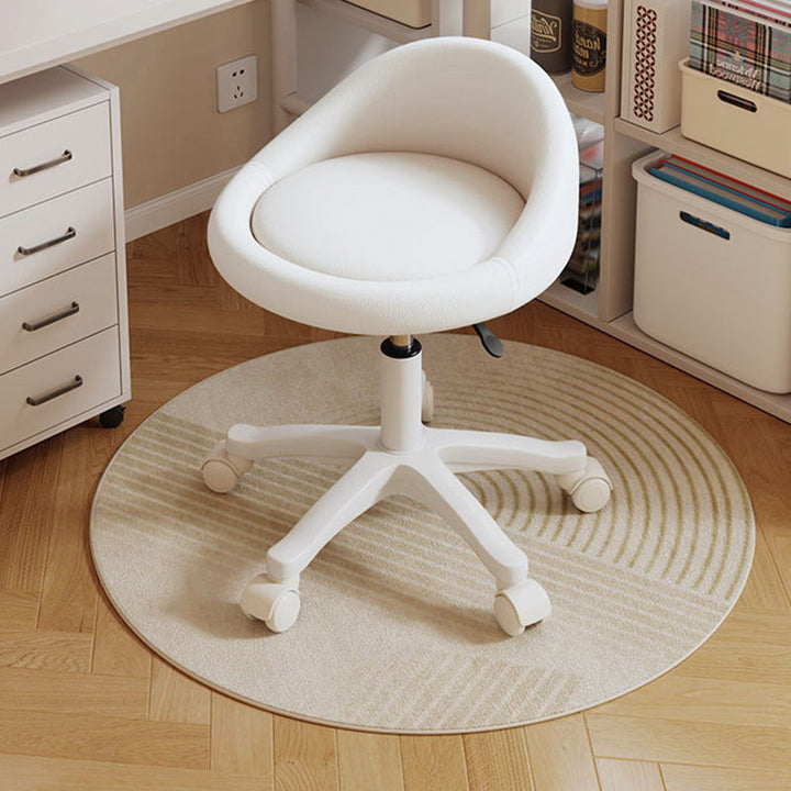 Nordic Round Leather Adjustable Vanity Stool