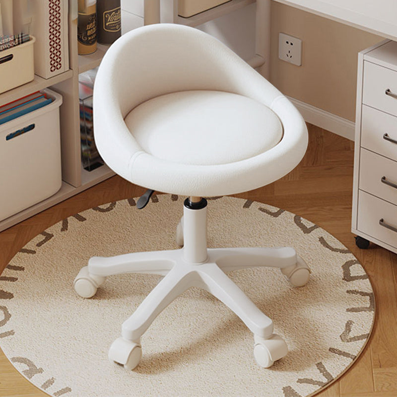 Nordic Round Leather Adjustable Vanity Stool