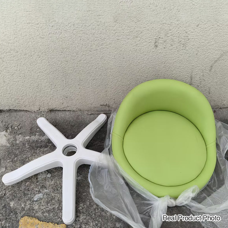 Nordic Round Leather Adjustable Vanity Stool