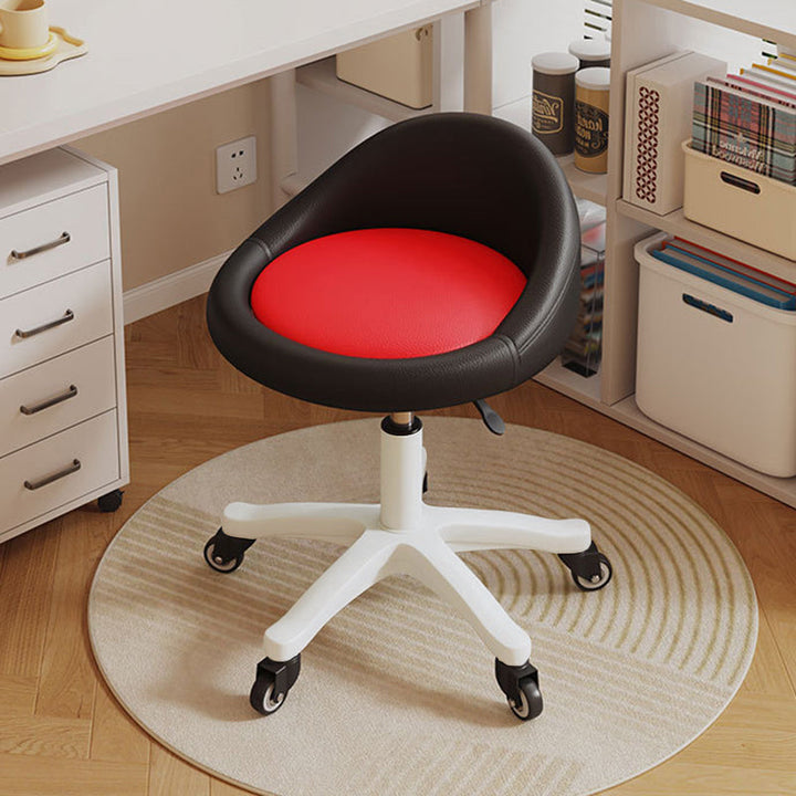 Nordic Round Leather Adjustable Vanity Stool