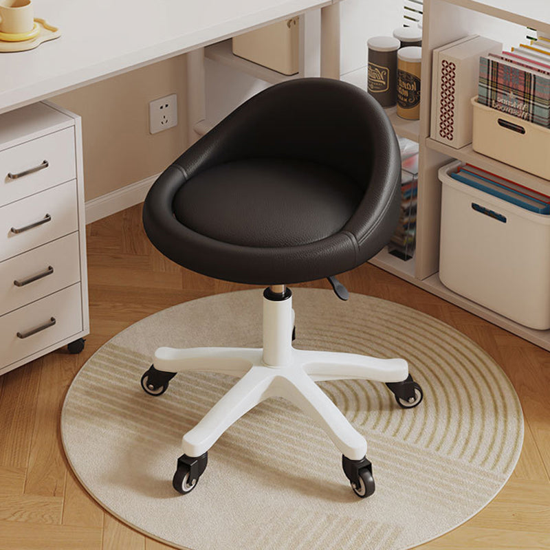 Nordic Round Leather Adjustable Vanity Stool