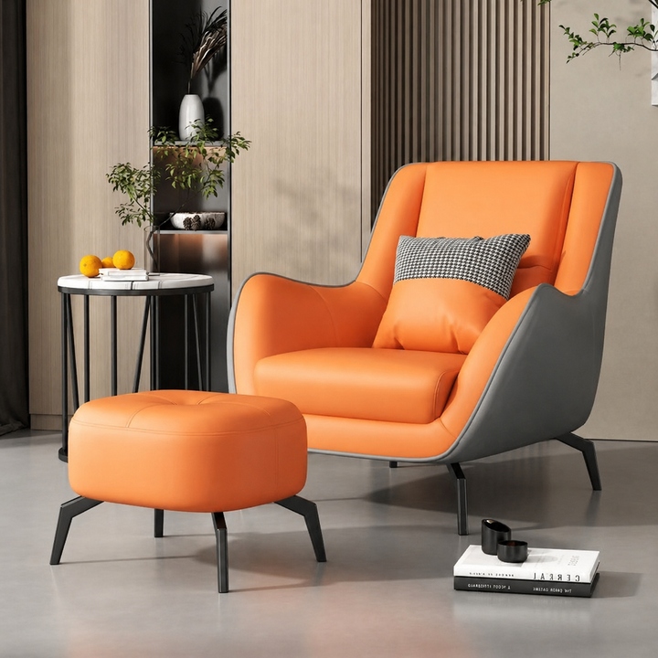 Nordic Square Fabric Accent Chair