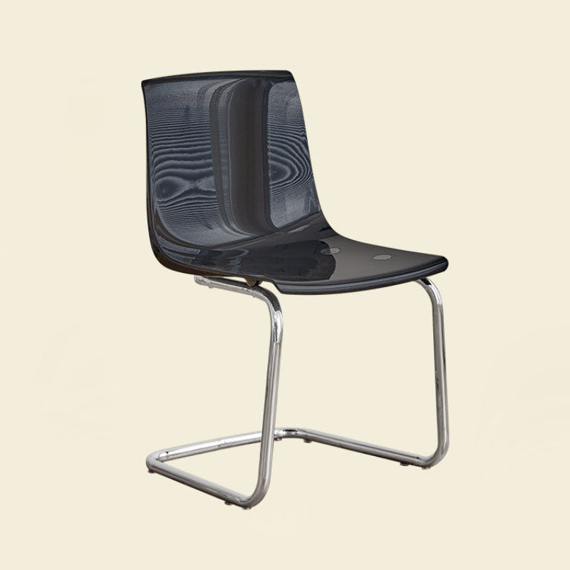 Modern Minimalist Curved Plastic Steel Dining Chair Backrest For Dining Room