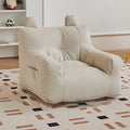 Contemporary Creative Kids Square Cute Ear Sherpa Fabric EPS Sofa Armrest Backrest Storage Pocket For Living Room