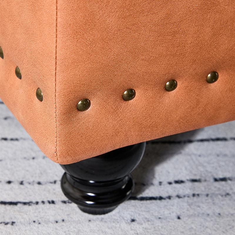 Contemporary Scandinavian Fabric Wood Rectangular Storage Bench Backless For Entryway