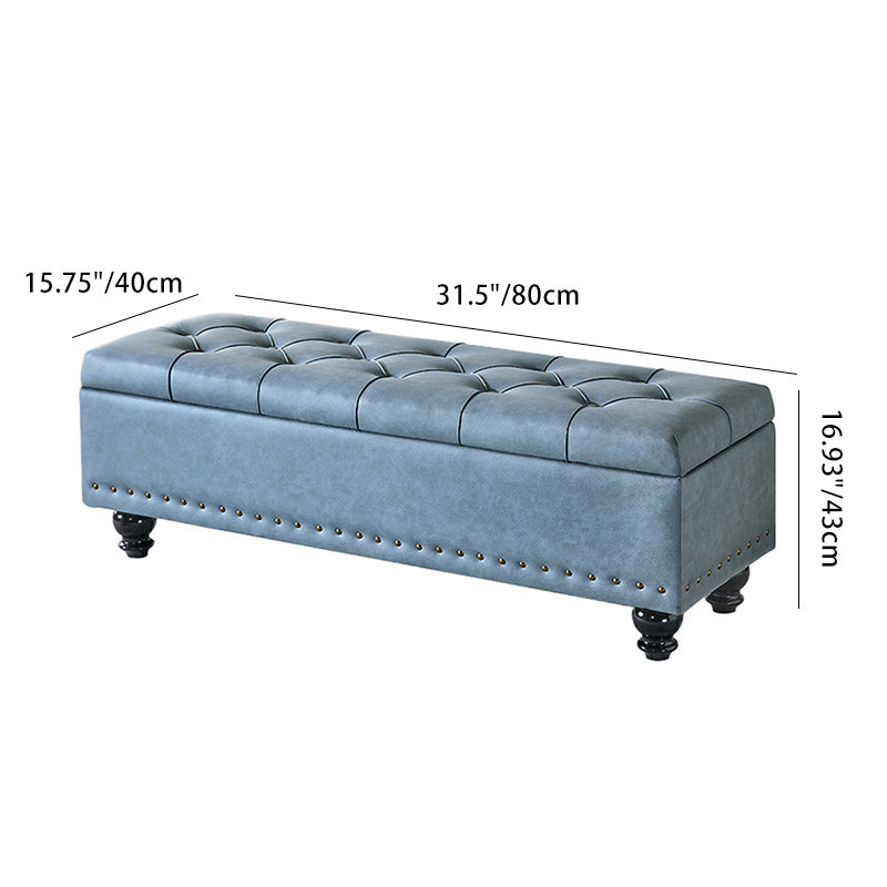 Contemporary Scandinavian Fabric Wood Rectangular Storage Bench Backless For Entryway