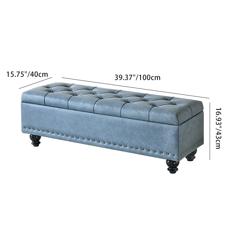 Contemporary Scandinavian Fabric Wood Rectangular Storage Bench Backless For Entryway