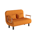 Modern Simplicity Wood Cotton Linen Sponge Foldable Rectangular Sofa Bed For Living Room